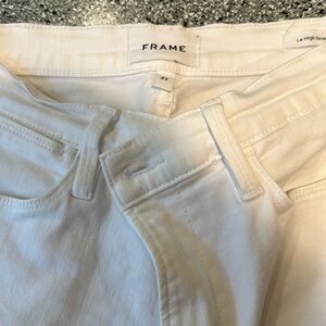 Frame Le High Straight jeans in white